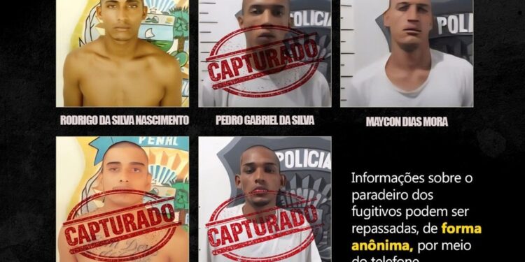 Polícia recaptura terceiro fugitivo da Penitenciária de Alcaçuz; dois seguem foragidos